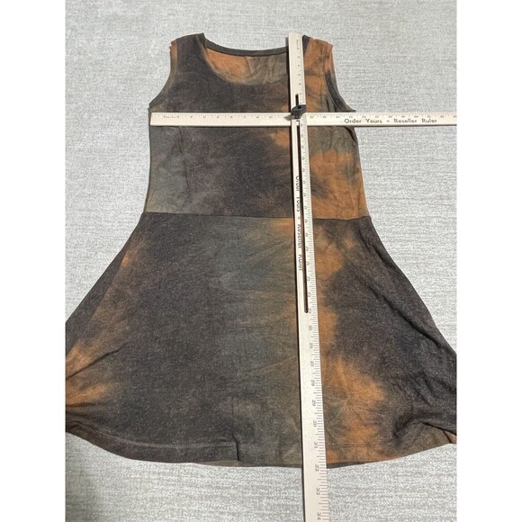 Michael Phillips A-Line Dress Women Medium Short Brown Tie Dye Brown Dress - Picture 7 of 10